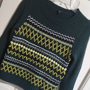 Talbots XLP Dark Green Knit Sweater